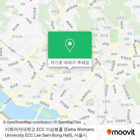 이화여자대학교 ECC 이삼봉홀 (Ewha Womans University ECC Lee Sam-Bong Hall) 지도