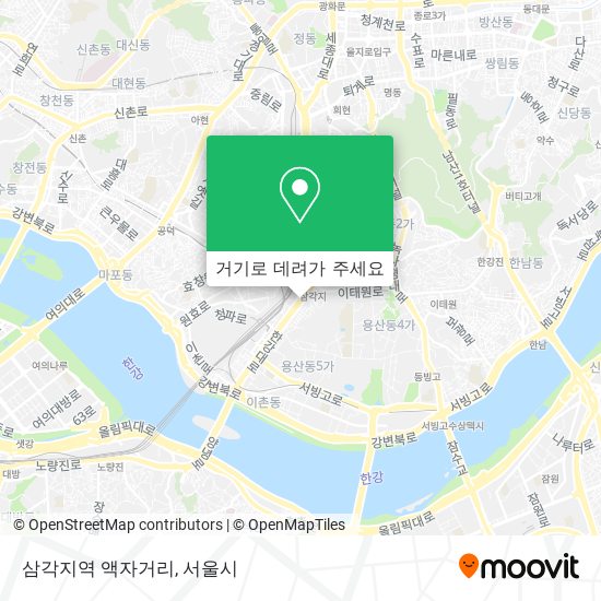 삼각지역 액자거리 지도