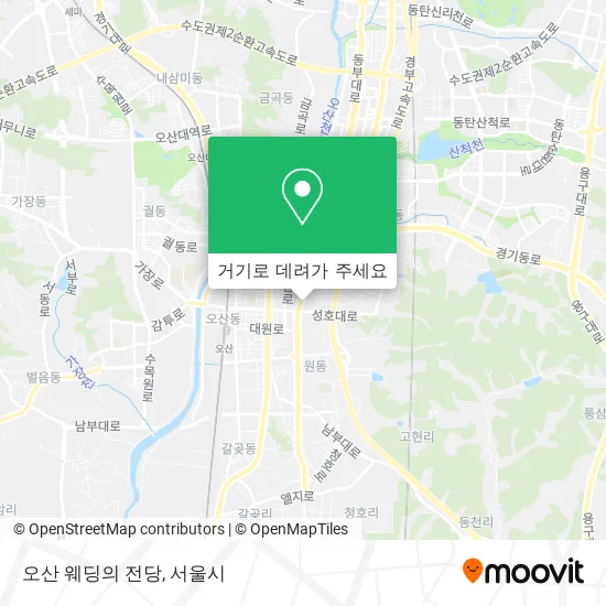 오산 웨딩의 전당 지도