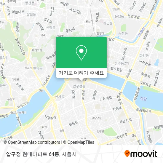 압구정 현대아파트 64동 지도
