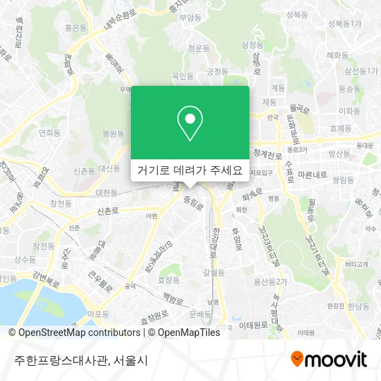 주한프랑스대사관 지도