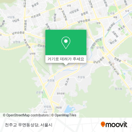 천주교 우면동성당 지도