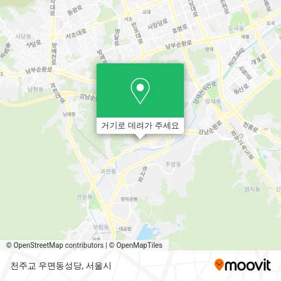 천주교 우면동성당 지도