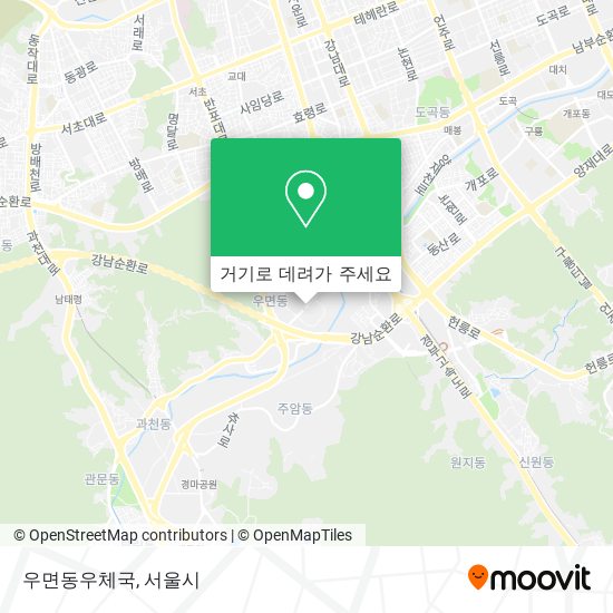 우면동우체국 지도