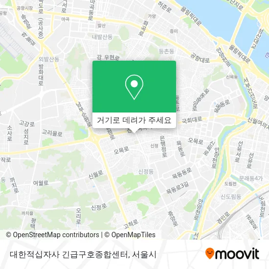 대한적십자사 긴급구호종합센터 지도