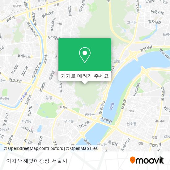 아차산 해맞이광장 지도