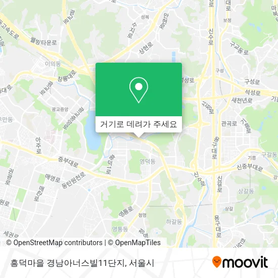 흥덕마을 경남아너스빌11단지 지도
