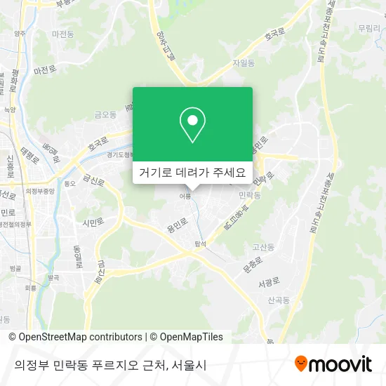 의정부 민락동 푸르지오 근처 지도