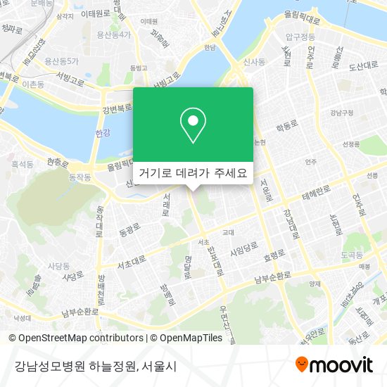 강남성모병원 하늘정원 지도