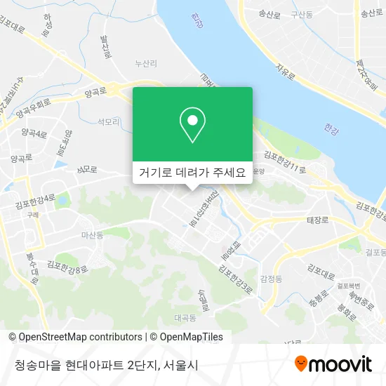 청송마을 현대아파트 2단지 지도