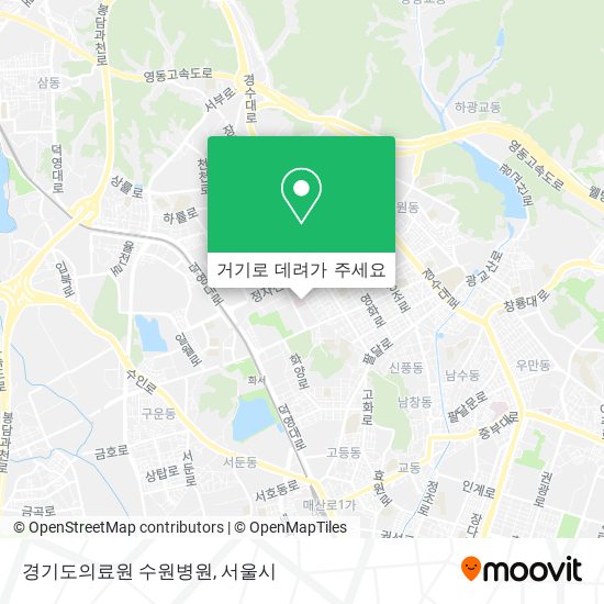 경기도의료원 수원병원 지도