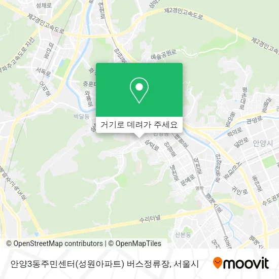 안양3동주민센터(성원아파트) 버스정류장 지도