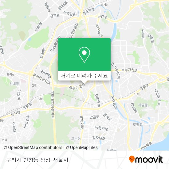 구리시 인창동 삼성 지도