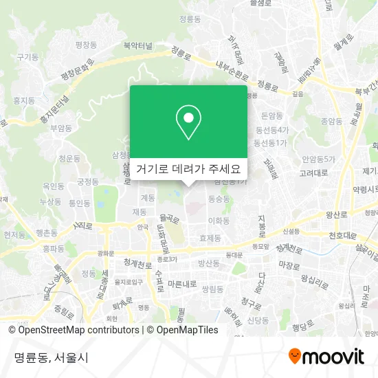 명륜동 지도