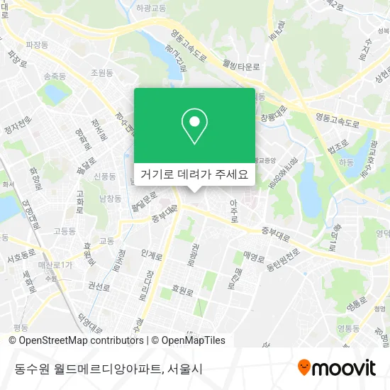 동수원 월드메르디앙아파트 지도