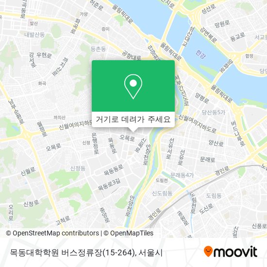 목동대학학원 버스정류장(15-264) 지도