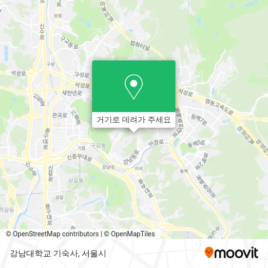 강남대학교 기숙사 지도