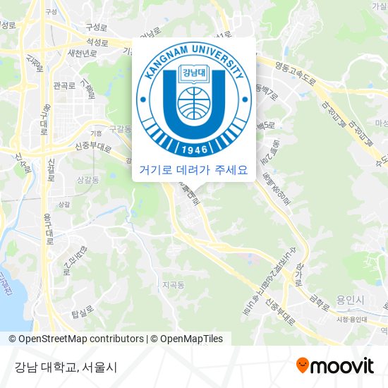 강남 대학교 지도