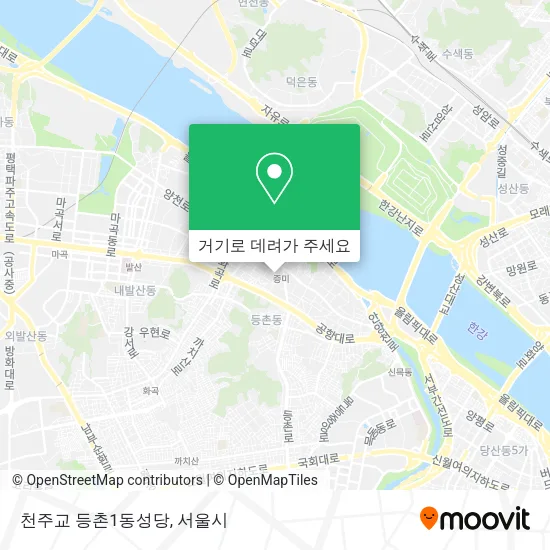 천주교 등촌1동성당 지도
