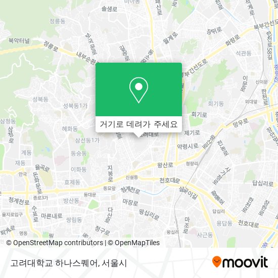 고려대학교 하나스퀘어 지도