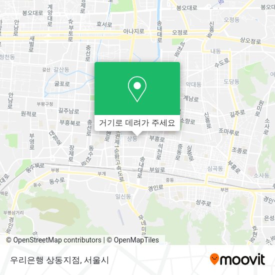 우리은행 상동지점 지도