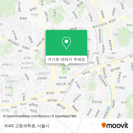 KIAS 고등과학원 지도