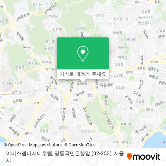이비스엠버서더호텔, 명동국민은행앞 (02-253) 지도