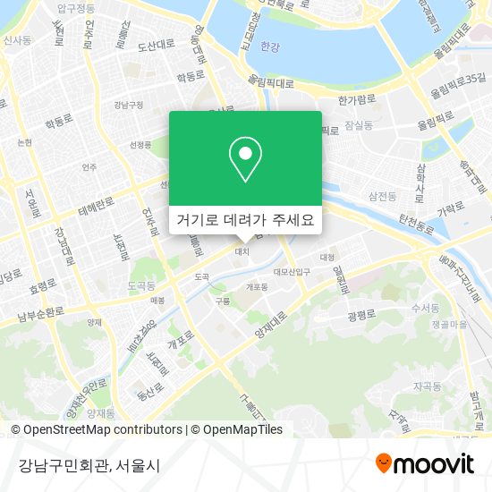 강남구민회관 지도