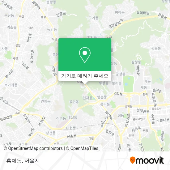 홍제동 지도