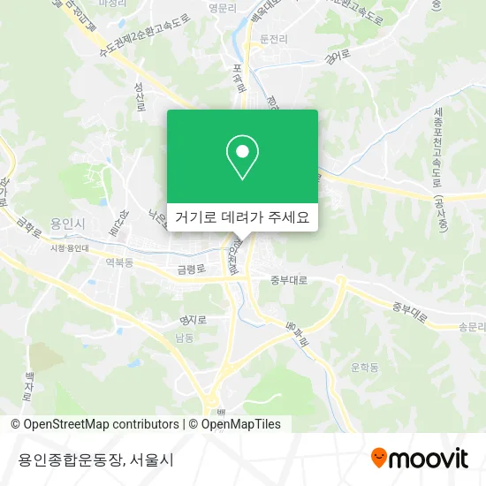 용인종합운동장 지도