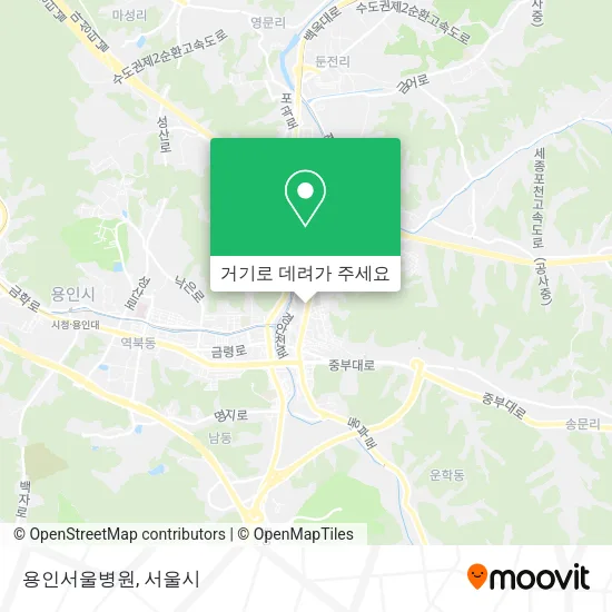 용인서울병원 지도