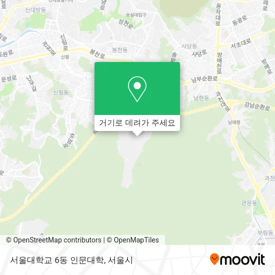 서울대학교 6동 인문대학 지도