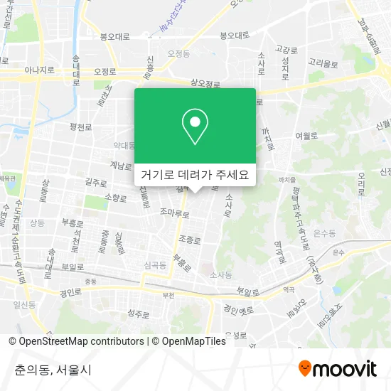 춘의동 지도