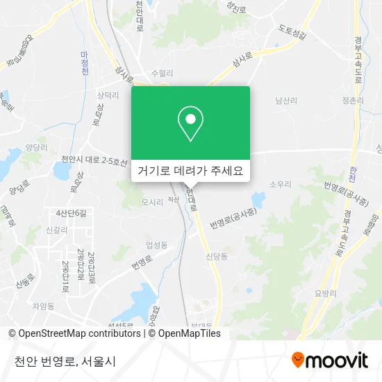 천안 번영로 지도
