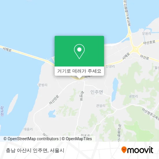 충남 아산시 인주면 지도