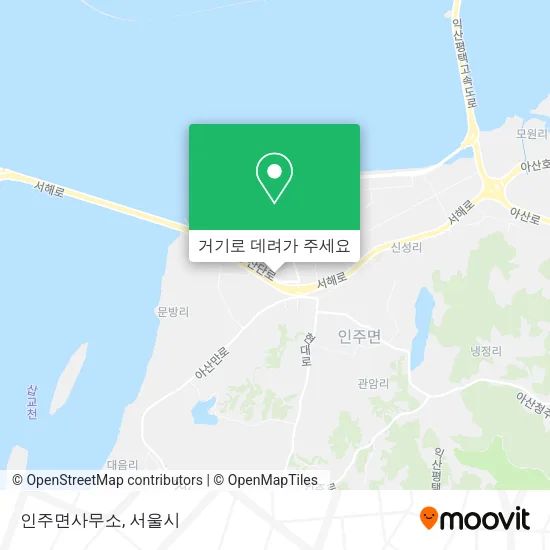 인주면사무소 지도