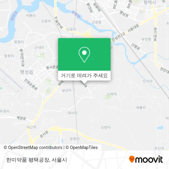 한미약품 평택공장 지도