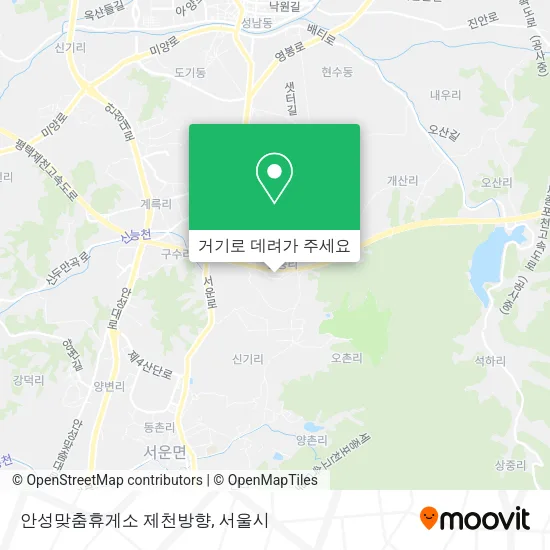 안성맞춤휴게소 제천방향 지도