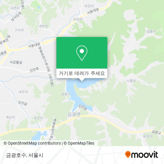 금광호수 지도