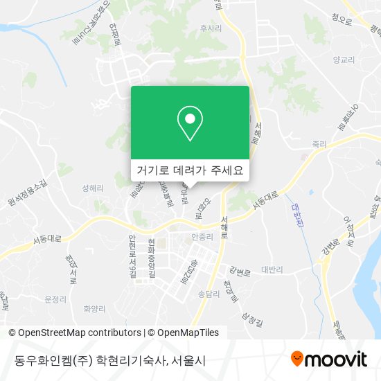 동우화인켐(주) 학현리기숙사 지도