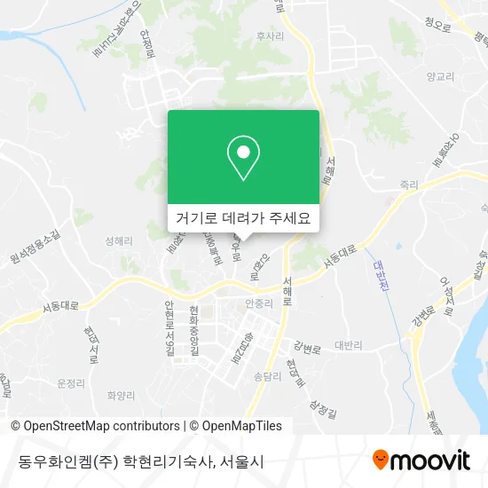 동우화인켐(주) 학현리기숙사 지도
