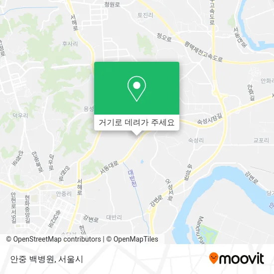 안중 백병원 지도