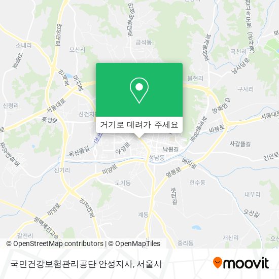 국민건강보험관리공단 안성지사 지도