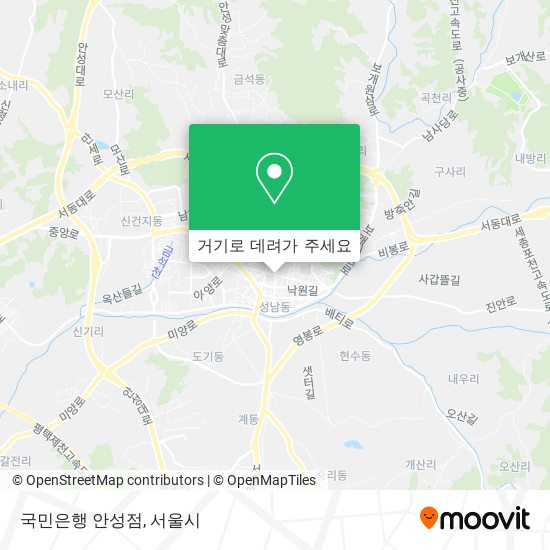 국민은행 안성점 지도