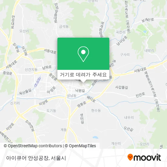 아이큐어 안성공장 지도