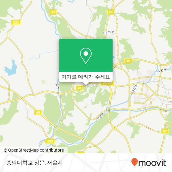 중앙대학교 정문 지도