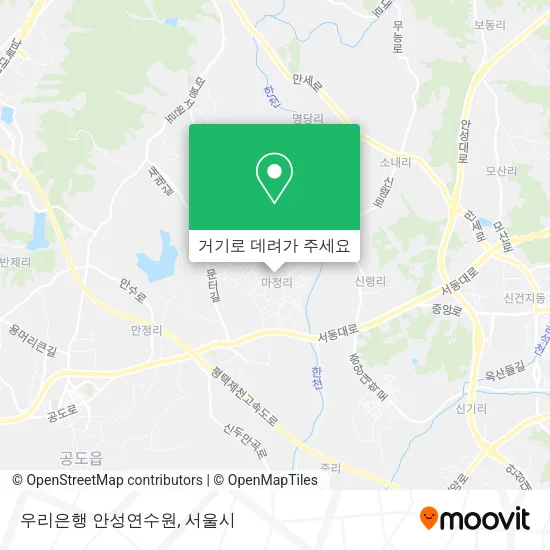 우리은행 안성연수원 지도