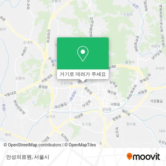 안성의료원 지도