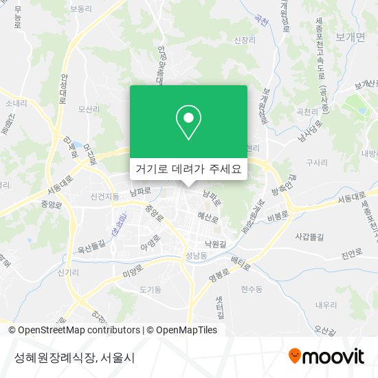 성혜원장례식장 지도