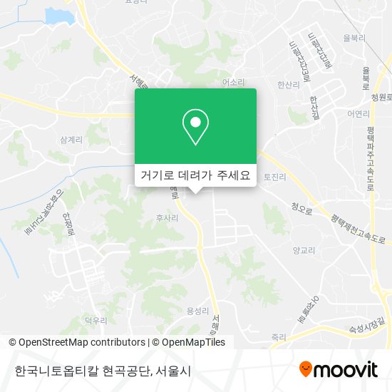 한국니토옵티칼 현곡공단 지도